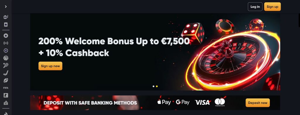Instant Casino Homepage